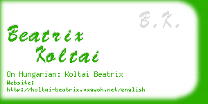 beatrix koltai business card